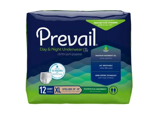 תחתונים לבריחת שתן 12 יחידות Prevail XL