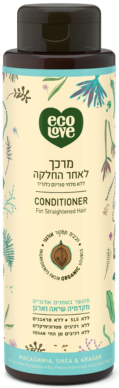 מרכך לאחר החלקה ללא מלחים ecoLove 500 מ"ל