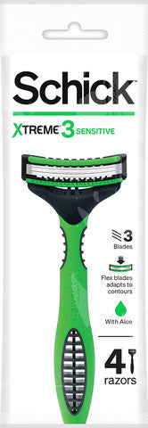 שיק אקסטרים 3 סכיני גילוח חד פעמיים לגבר