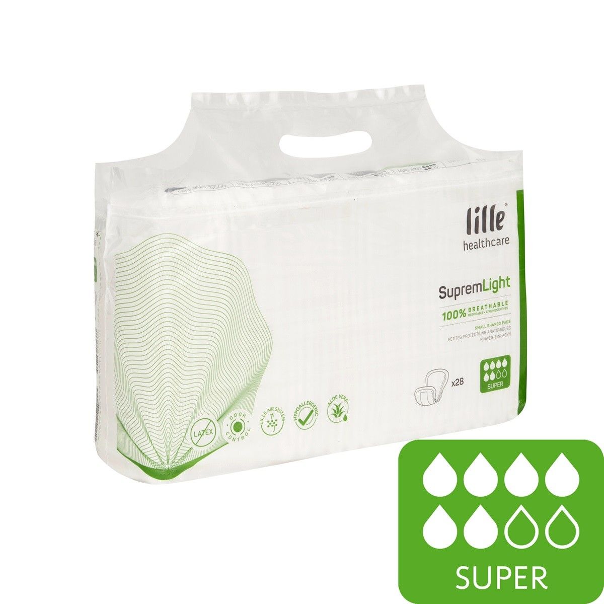 פדים סופגים למבוגרים סופר לייט 28 יחידות LILLE