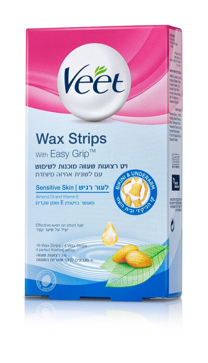 רצועות שעווה מוכנות לעור רגיש Veet
