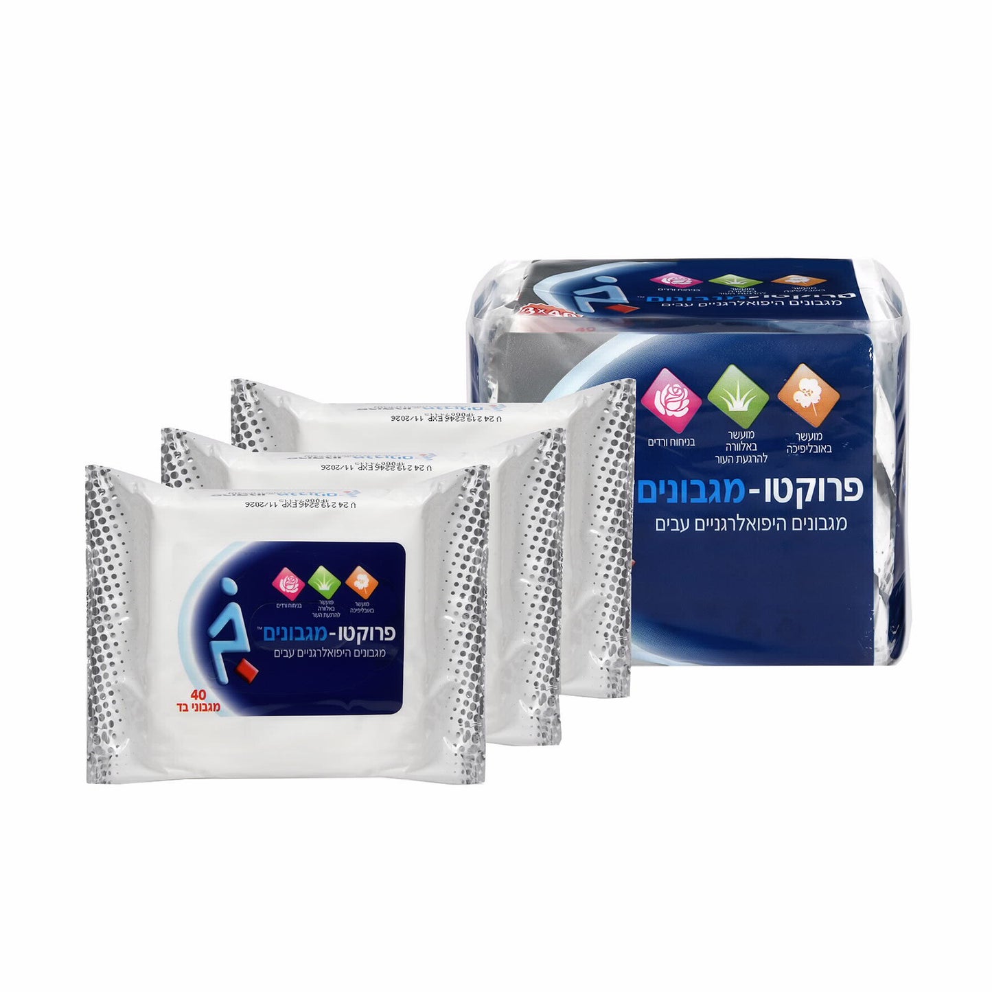מגבונים לסיוע בטחורים פרוקטו גליבנול 40X3 יח'