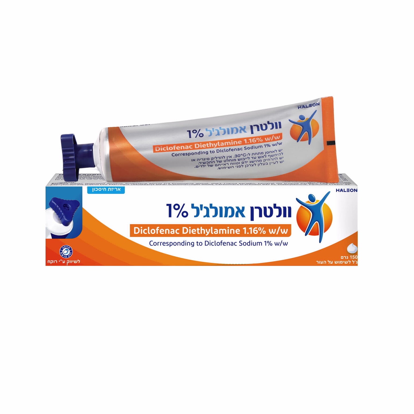 וולטרן אמולג'ל 1% לטיפול מקומי בכאב 150 גרם