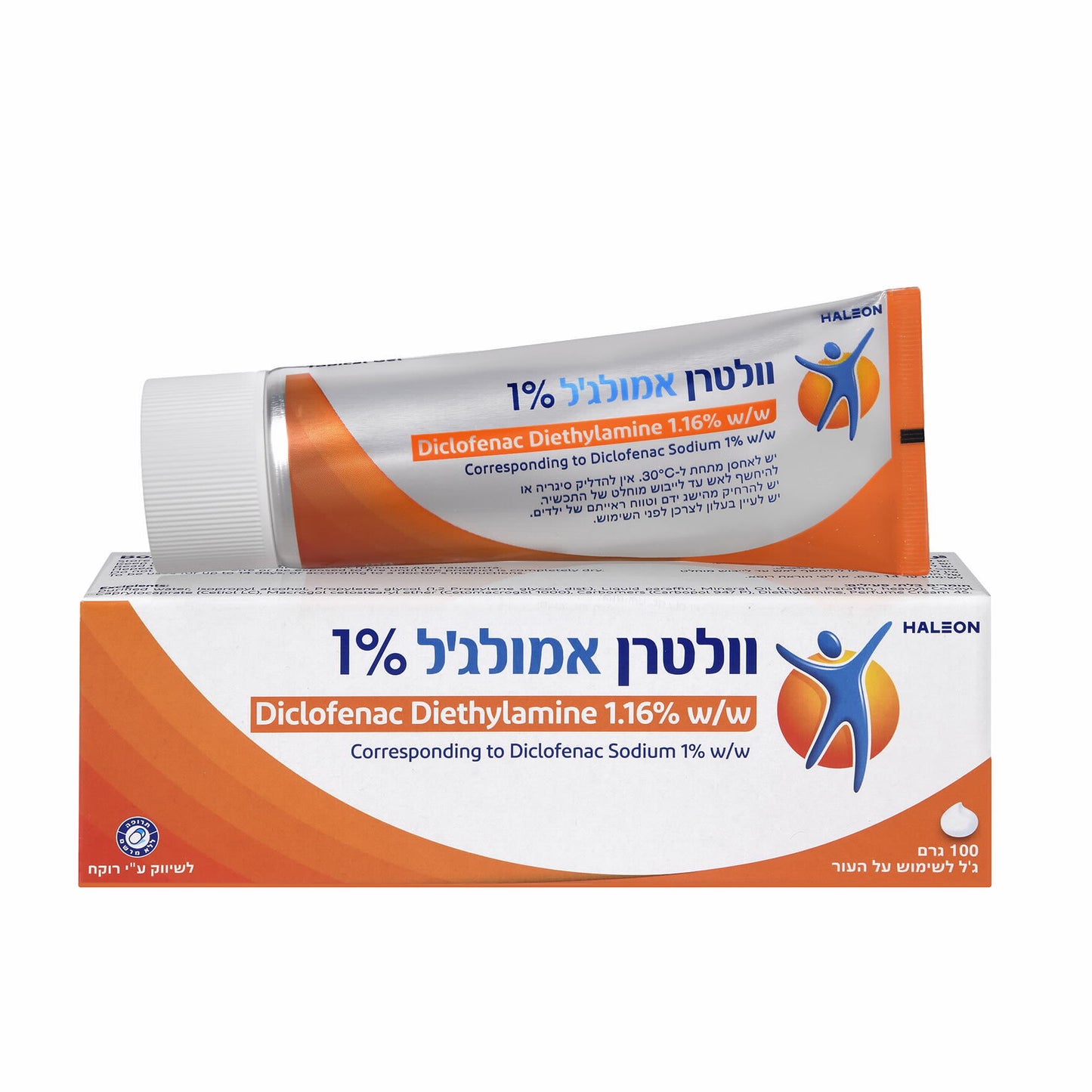 וולטרן אמולג'ל 1% לטיפול מקומי בכאב 100 גרם