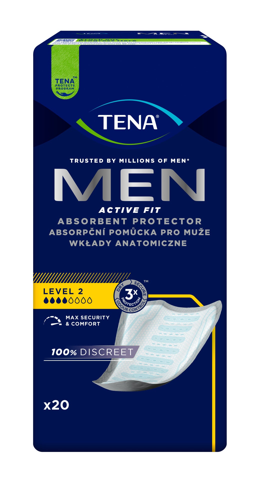 TENA פדים לגבר טנה שלב 2 20 יחידות