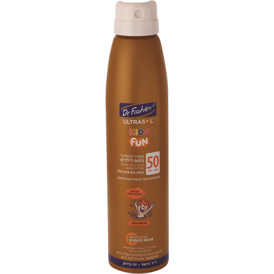 כתום אולטרסול קידס ספריי תחליבי SPF50 ד"ר פישר