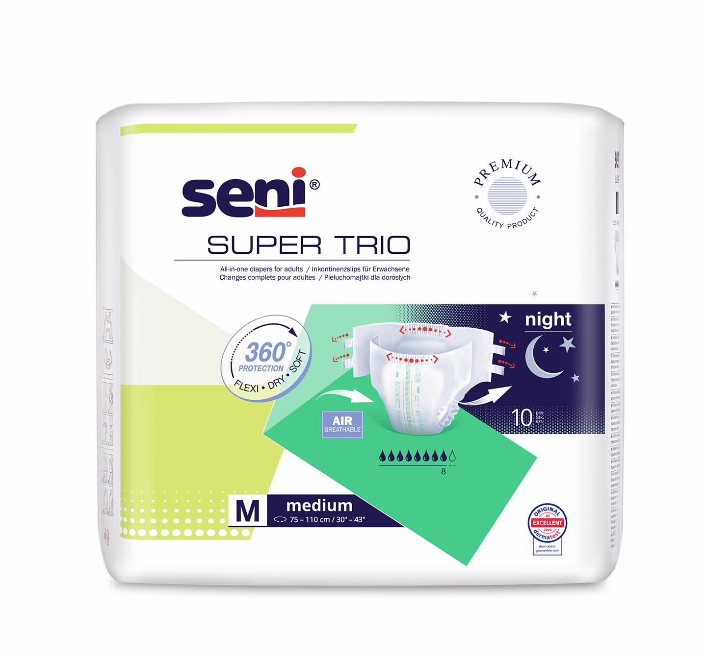 חיתולים למבוגרים סופר סאני TRIO מידה M - סאני SENI
