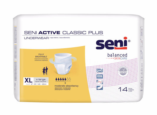 תחתונים סופגים סאני אקטיב קלאסיק פלוס 14 יח' מידה XL - סאני SENI