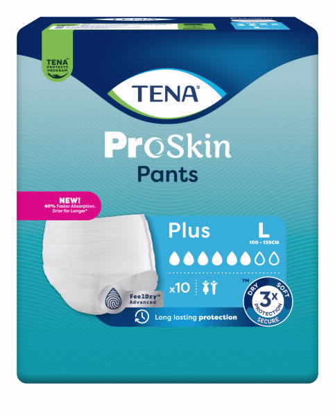 TENA תחתון סופג למבוגרים טנה פלוס 10 יחידות L