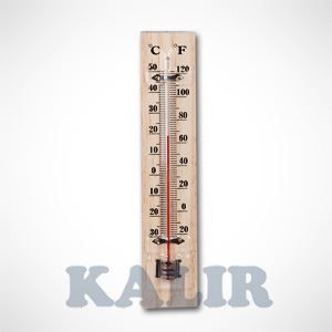 מד חום לחדר עשוי עץ