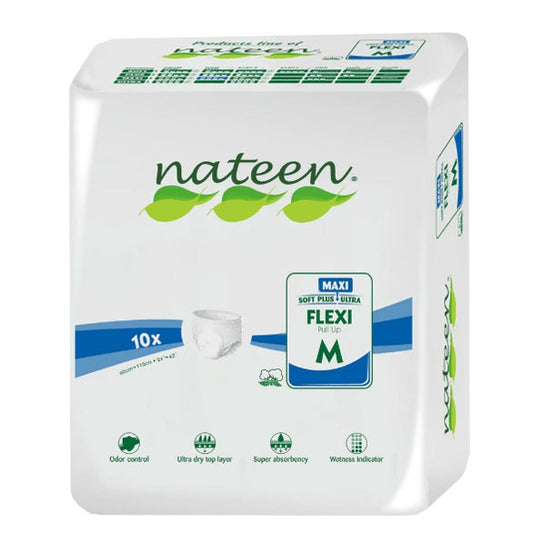 Nateen תחתון ספיגה מקסי 10 יחידות M מידה