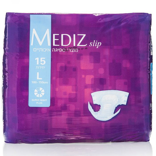 חיתולים למבוגרים Super night מידה L מבית MEDIZ