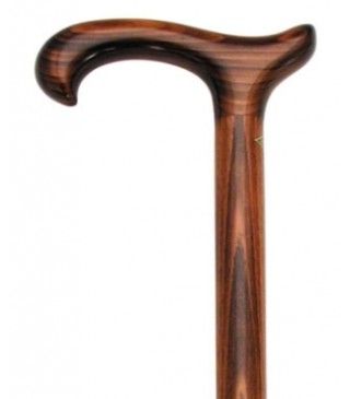 מקל הליכה מעץ עם ידית ישירה