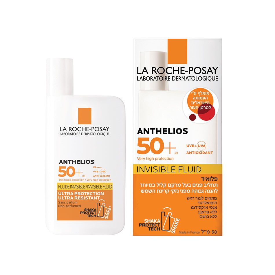 קרם הגנה לפנים אנתליוס פלואיד שקוף עם SPF50 La Roche Posay