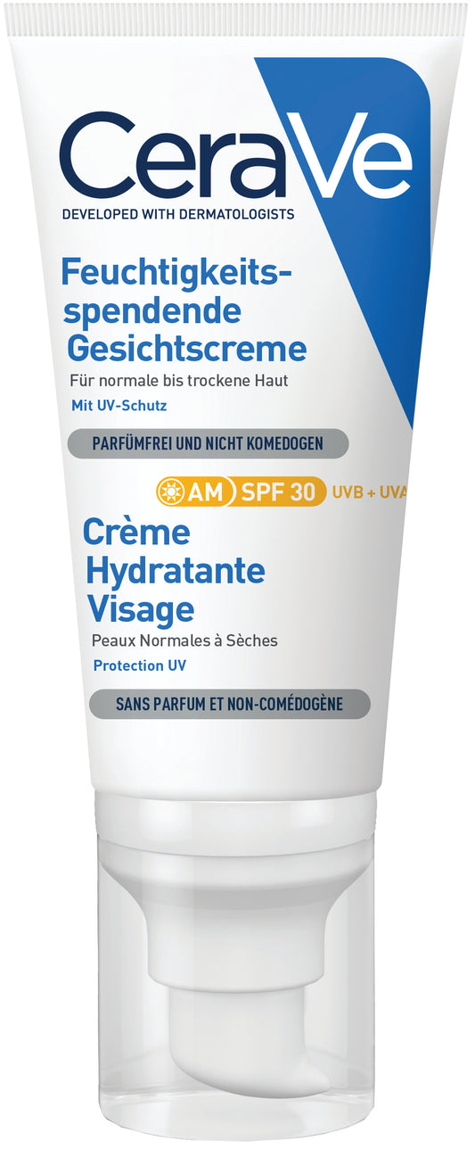 סרווה תחליב לחות לפנים לעור רגיל עד יבש SPF30