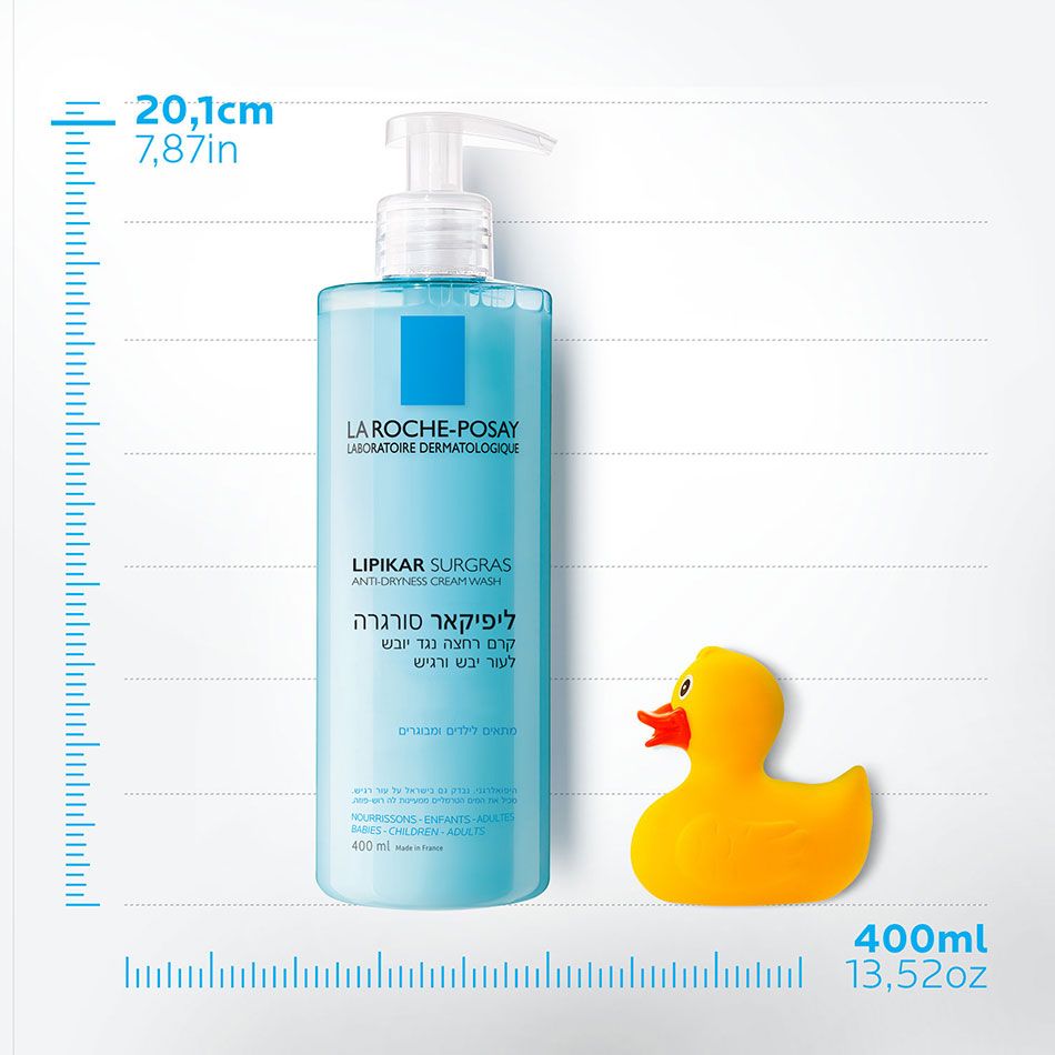 קרם רחצה נגד יובש ליפיקאר סורגרה לה רוש פוזה La Roche Posay