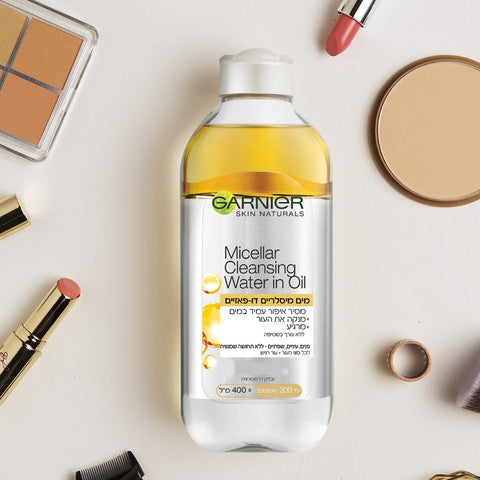 גרנייה MICELLAR Oil מסיר איפור עמיד מים מיסלריים דו פאזי