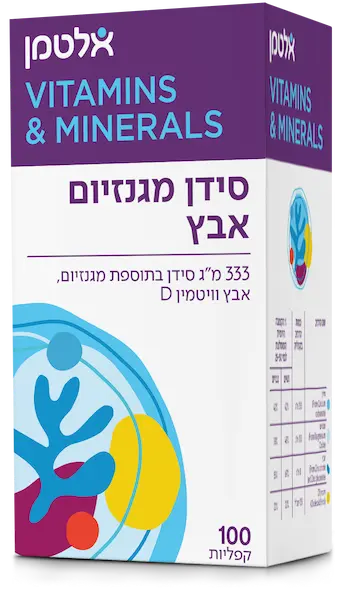 תוסף תזונה אלטמן סידן מגנזיום אבץ ויטמין D