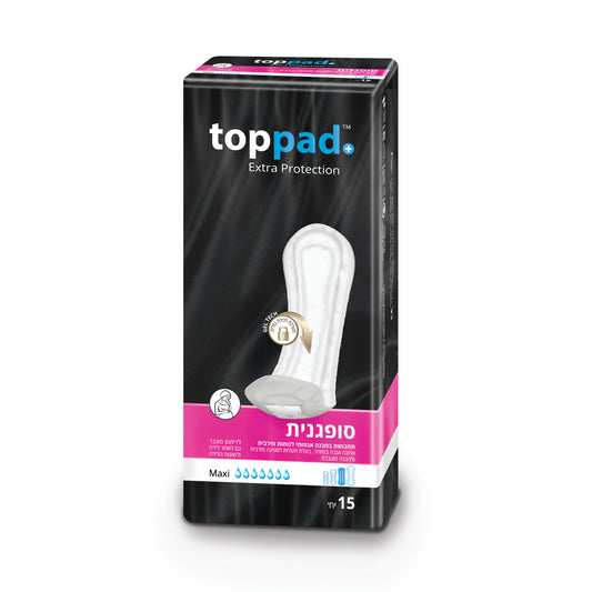 תחבושת טופ פד מקסי 15 יחידות toppad