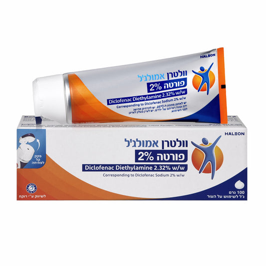 וולטרן אמולג'ל פורטה 2% לטיפול מקומי בכאב 100 גרם