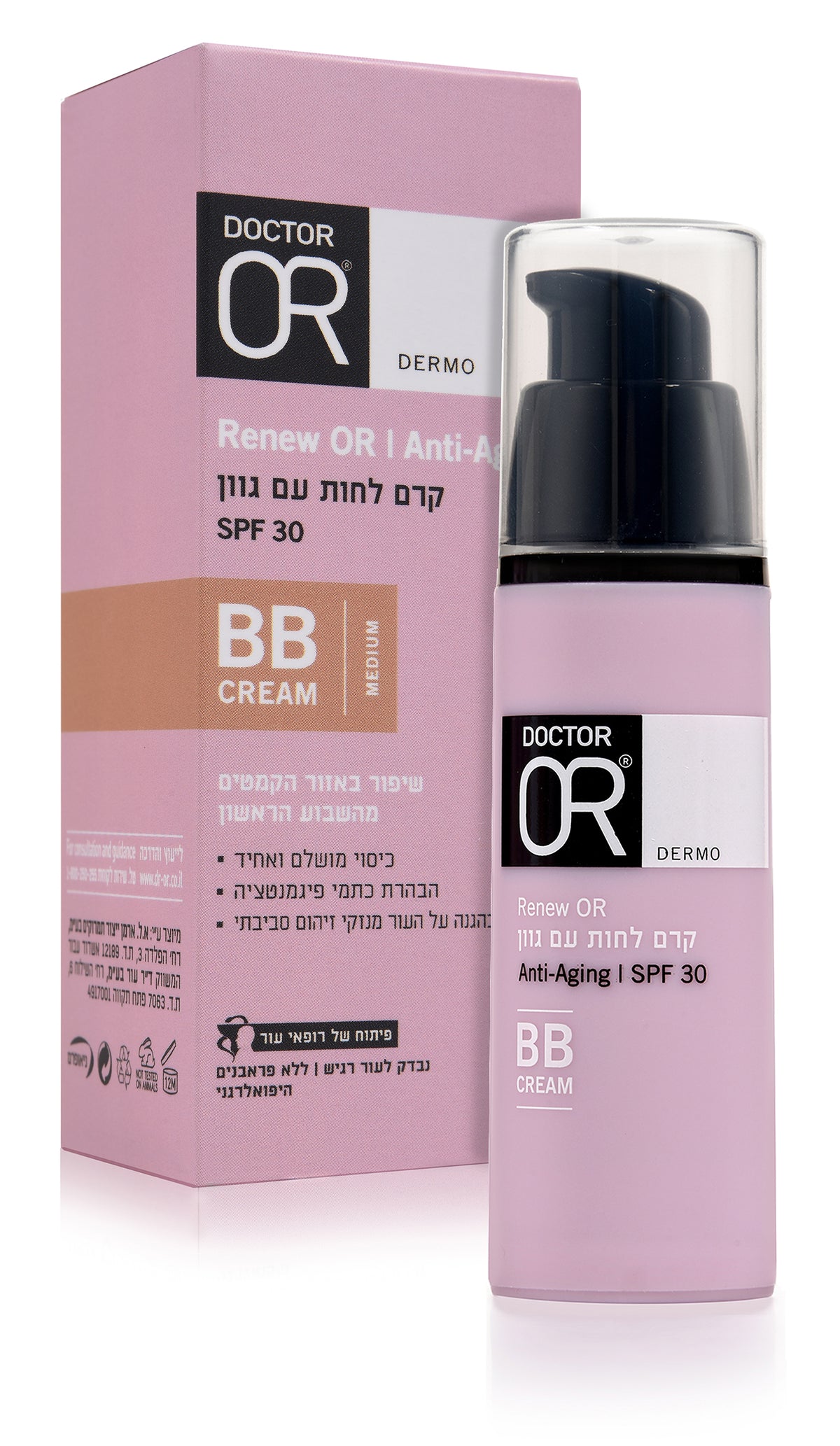 דוקטור עור Renew OR BB CREAM קרם לחות עם גוון MEDIUM 30 מ"ל