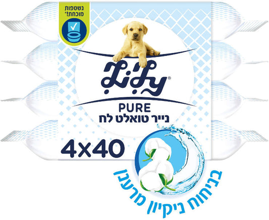 לילי נייר טואלט לח פיור*‏4