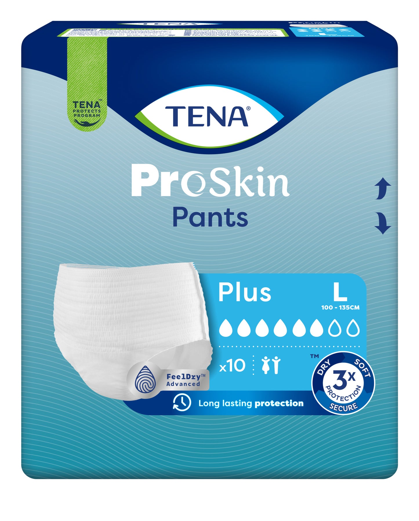 TENA תחתון סופג למבוגרים טנה פלוס 10 יחידות L