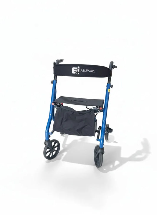 רולטור 4 גלגלים מתקפל עם מושב דגם Q צבע כחול