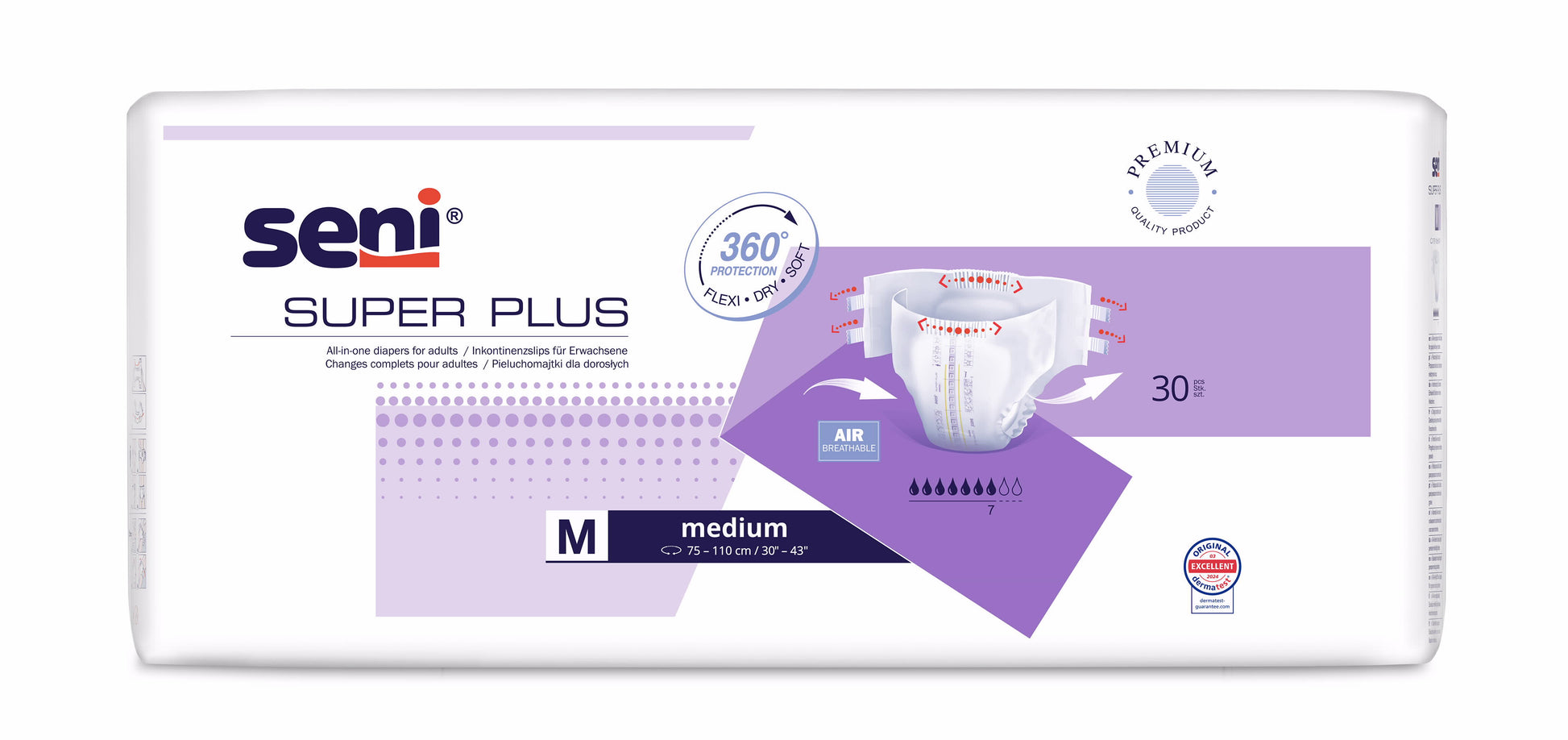 חיתולים למבוגרים -  חיתול סופר פלוס  מידה M  - סאני SENI