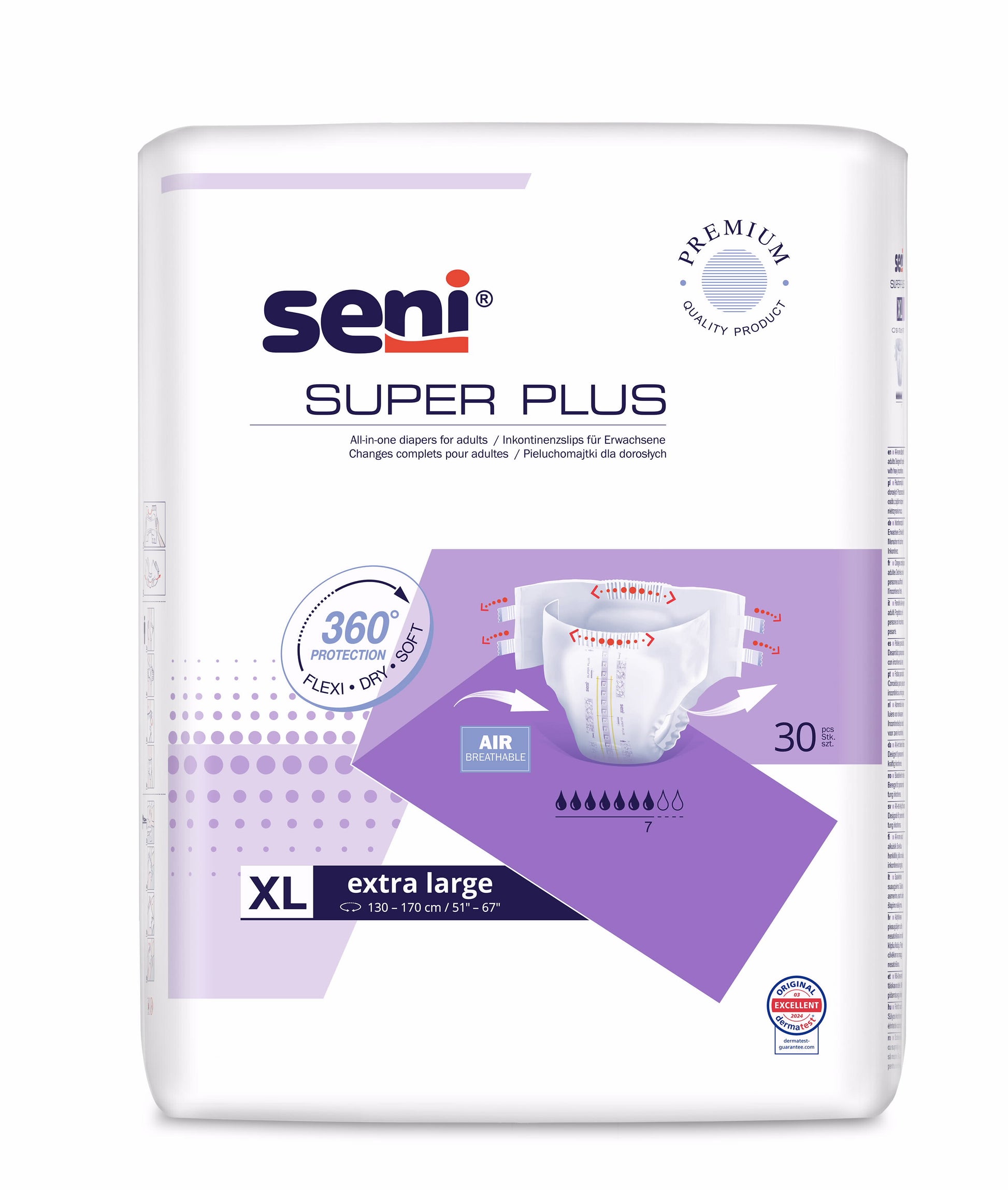 חיתולים למבוגרים -  חיתול סופר פלוס  מידה XL  - סאני SENI