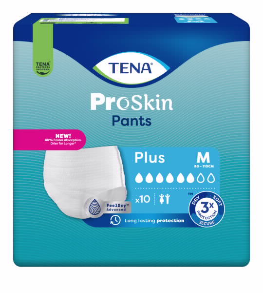 TENA תחתון סופג למבוגרים טנה פלוס 10 יחידות M 