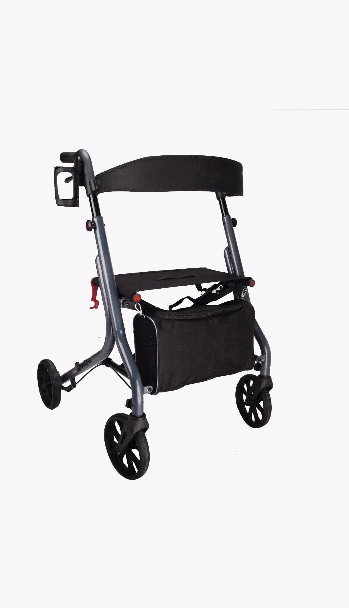 רולטור 4 גלגלים מתקפל עם מושב דגם Q צבע אפור 