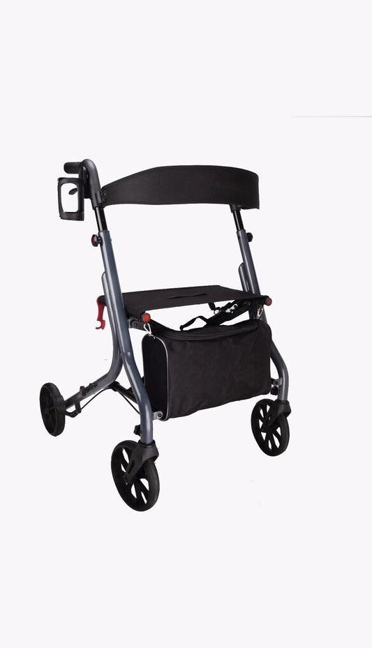 רולטור 4 גלגלים מתקפל עם מושב דגם Q צבע אפור 