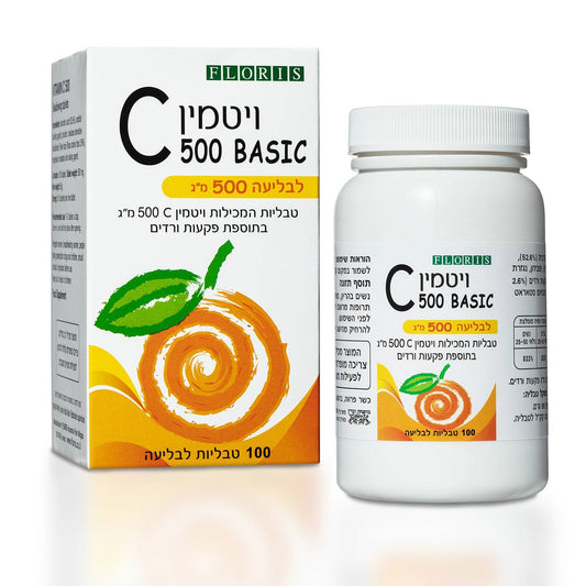 פלוריש ויטמין C-500 בייסיק 100 טבליות