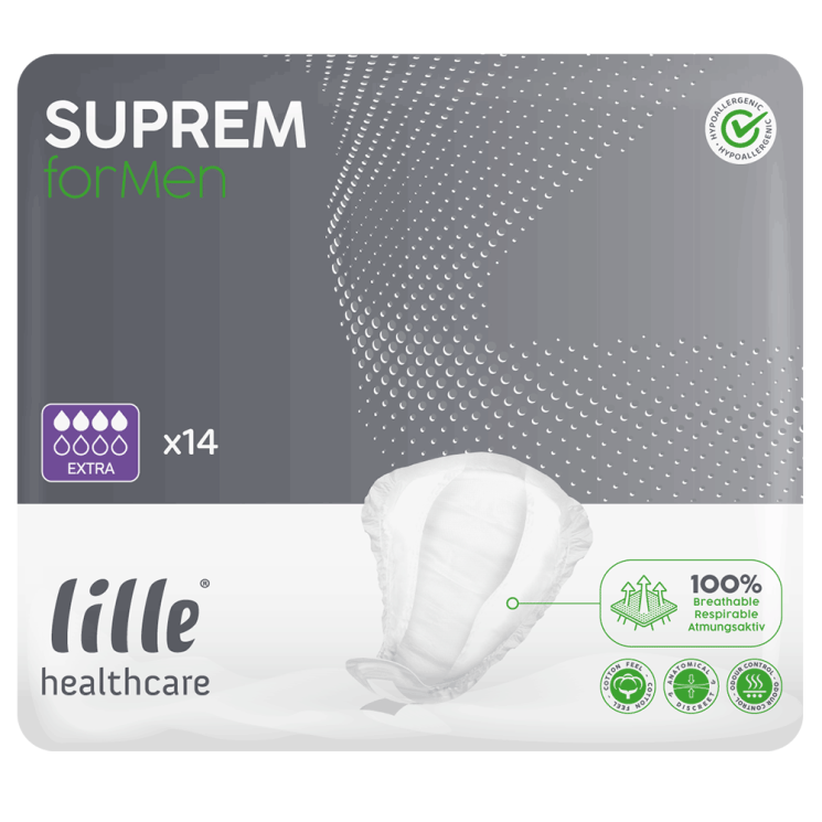 ליל אקסטרה פדים לגבר לבריחת שתן 14 יחידות Lille