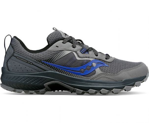 saucony נעלי ריצה לגברים EXCURSION TR16 אפור כהה/ כחול