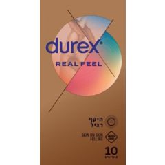 דורקס קונדומים ללא לטקס 12 יחידות Durex RealFeel