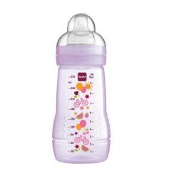 בקבוק לתינוק 270 מ"ל מגיל 2+ חודשים צבע סגול MAM Easy Active