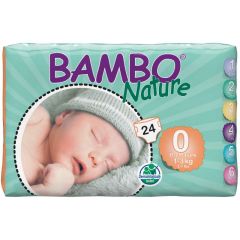 חיתולי תינוקות חד-פעמיים אקולוגיים Bambo Nature שלב 0