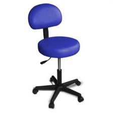 כיסא למטפל עם גב בצבע כחול ללא חישוק מבית קוסמוטרייד