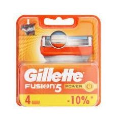 GILLETTE FUSION5 POWER סכיני גילוח 4 יחידות