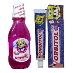 אורביטול לילדים: שטיפת פה דנטלית ומשחת שיניים ORBITOL