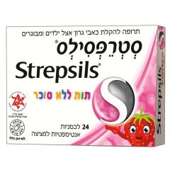 סטרפסילס תות ללא סוכר 24 STREPSILS